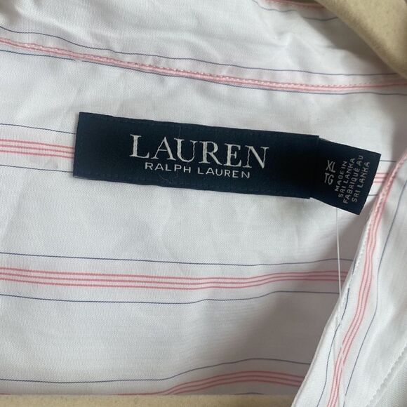 Lauren Ralph Lauren Black Label Striped Blouse. XL - Picture 6 of 7